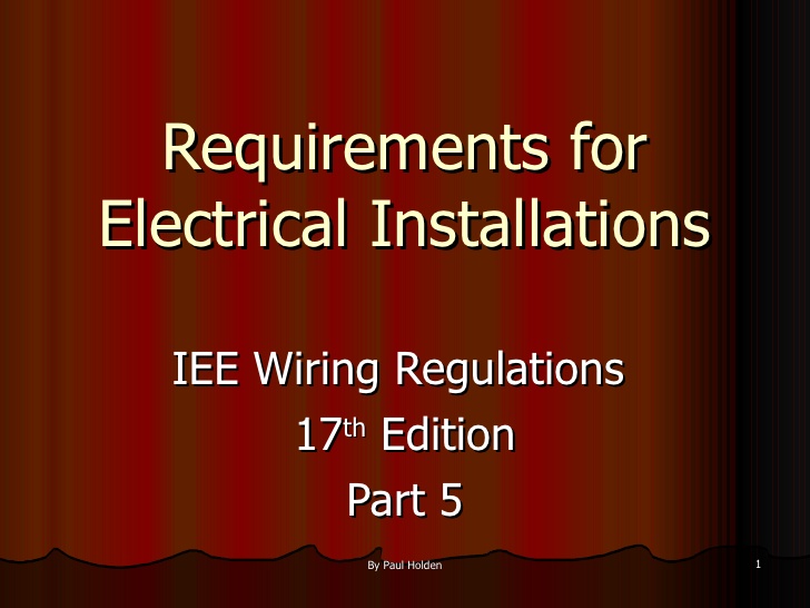 iee wiring regulations pdf